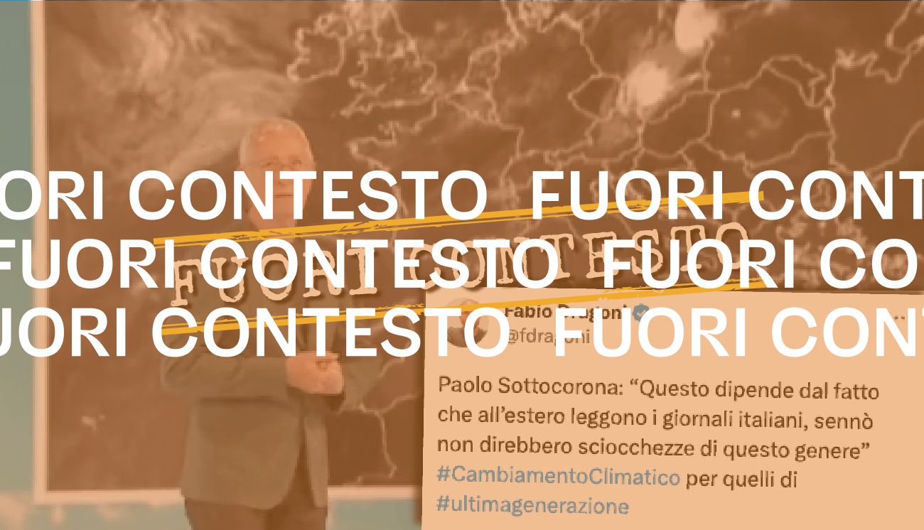 Il meteorologo Paolo Sottocorona non ha negato il cambiamento climatico