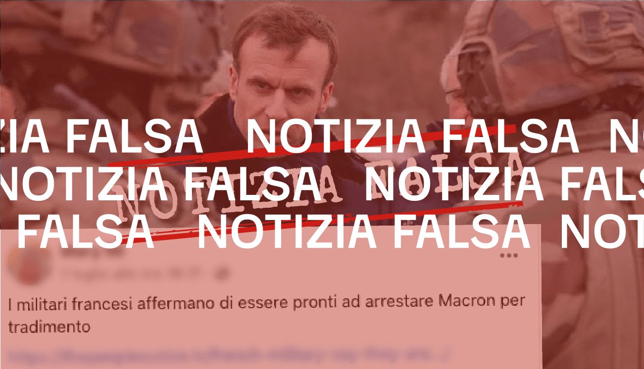 No, i militari francesi non hanno affermato di essere pronti ad arrestare Macron