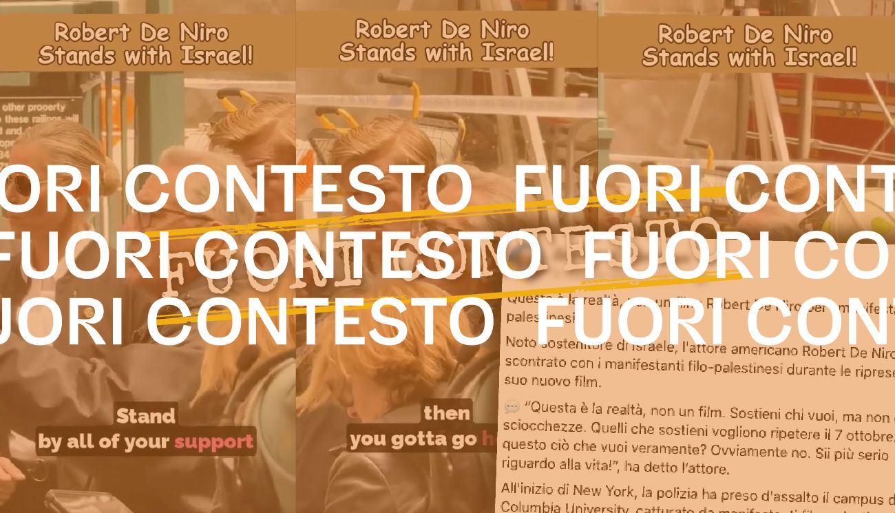 Questo video non mostra Robert De Niro inveire contro manifestanti filo-palestinesi