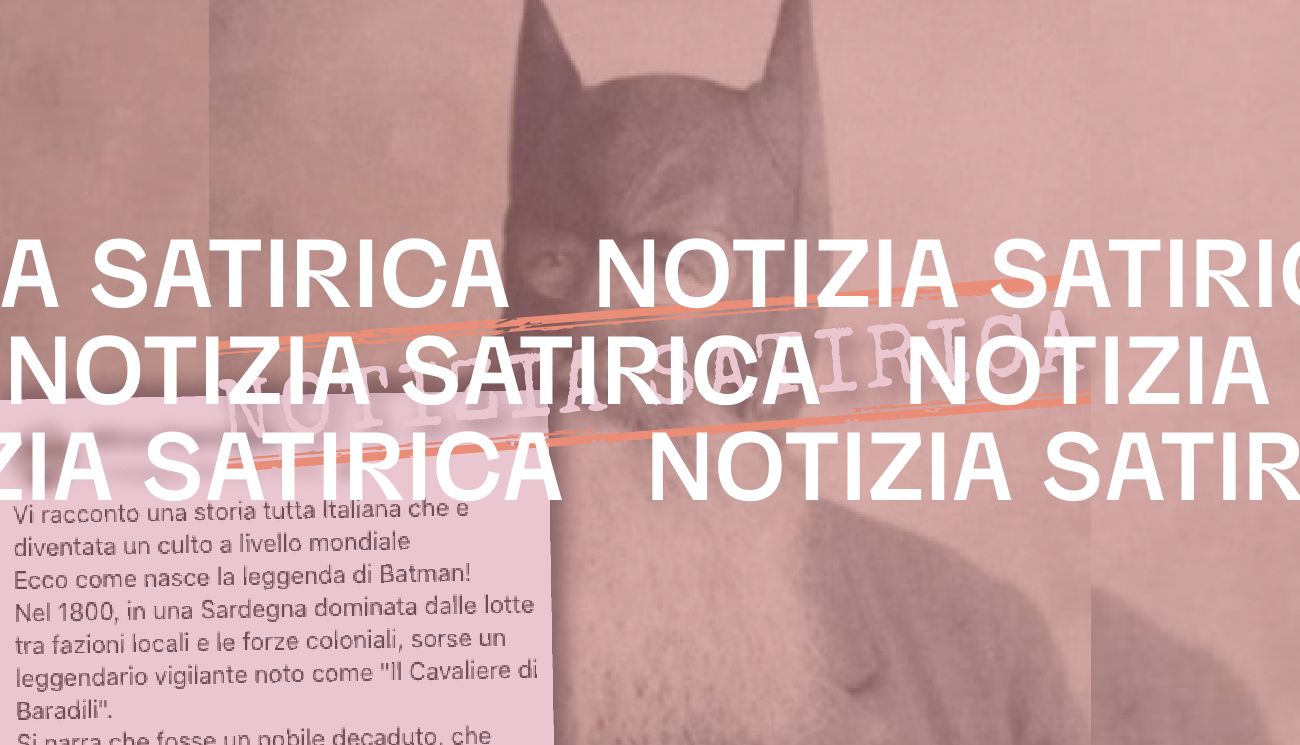 La storia delle origini sarde di Batman è satira