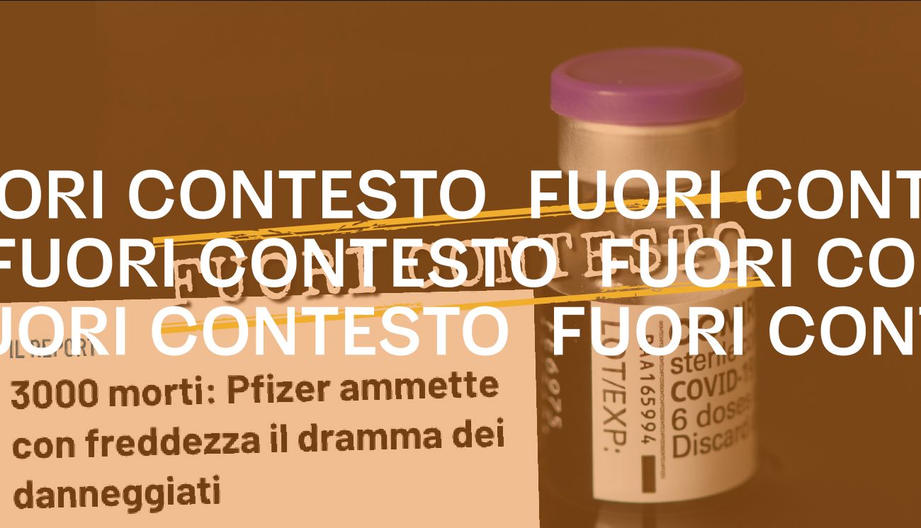 No, Pfizer non ha ammesso che il vaccino anti-Covid è legato a 3mila decessi