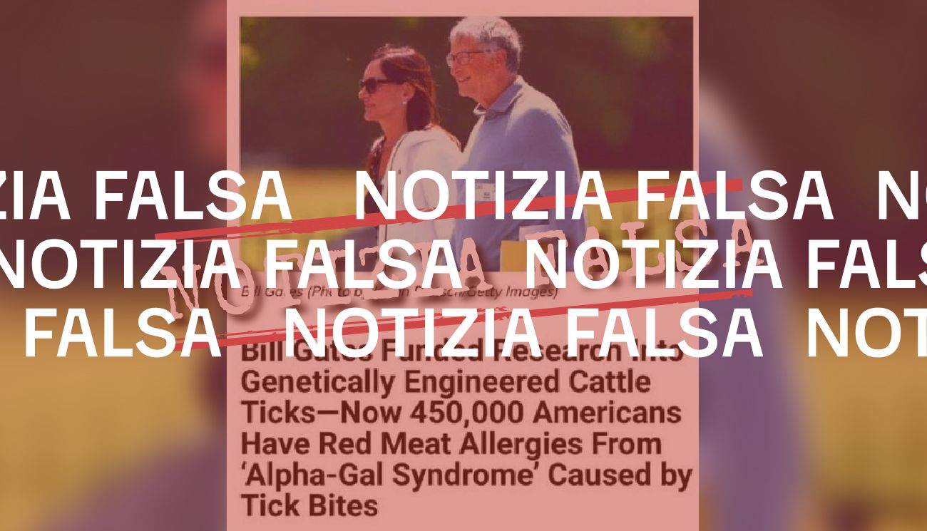 Non è vero che 400mila americani sono allergici alla carne rossa per colpa di Bill Gates