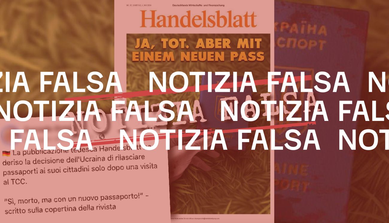 Il giornale tedesco Handelsblatt non ha deriso la nuova legge di mobilitazione ucraina