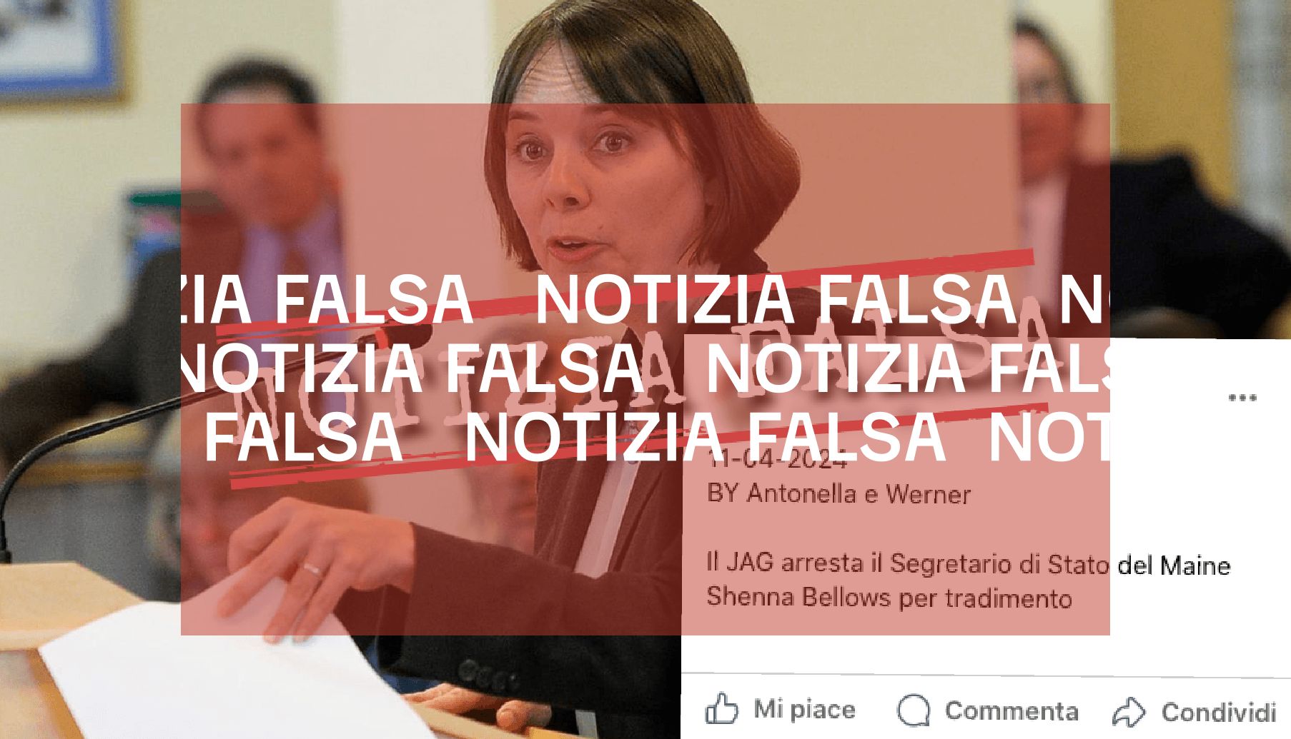 No, la Segretaria di Stato del Maine non è stata arrestata