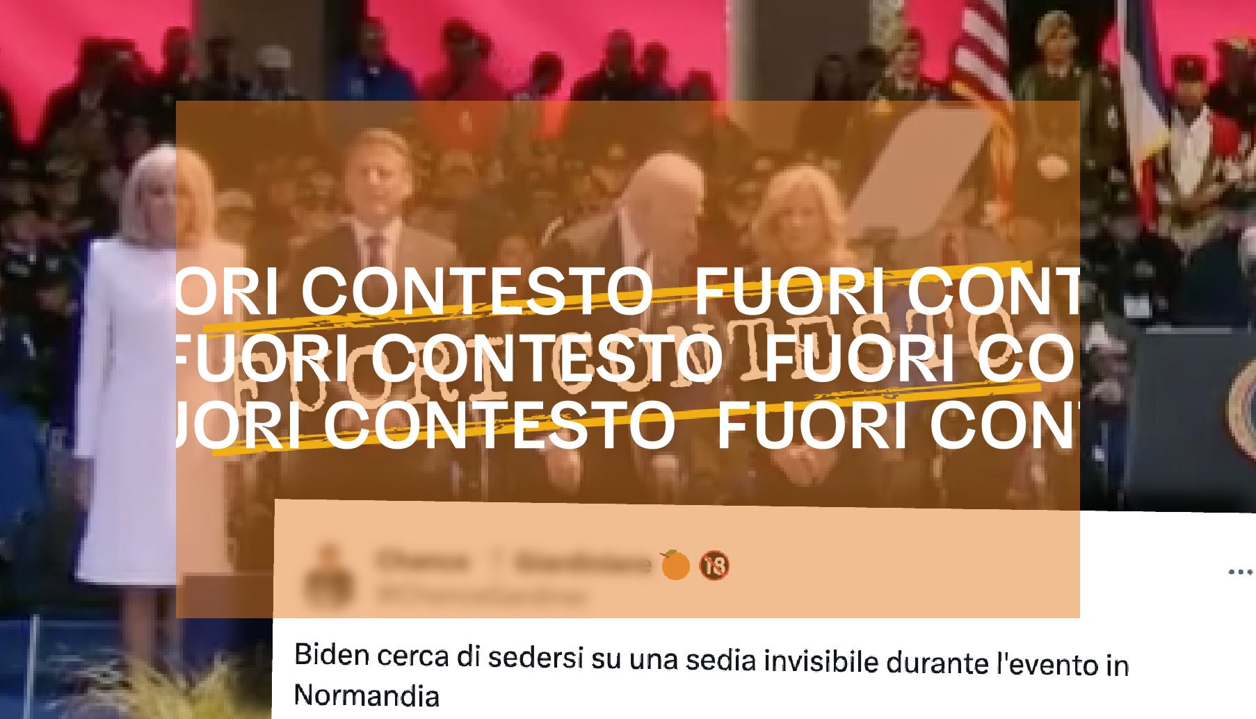 No, Joe Biden non si è seduto su una «sedia invisibile»