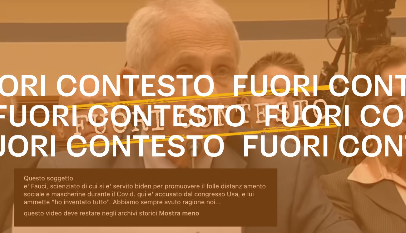 Fauci non ha confessato di essersi inventato misure contro il contagio durante la pandemia