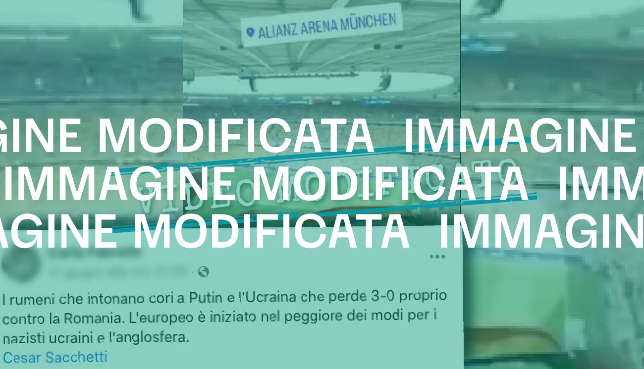 Il video dei tifosi rumeni che inneggiano a Putin durante gli Europei 2024 è falso