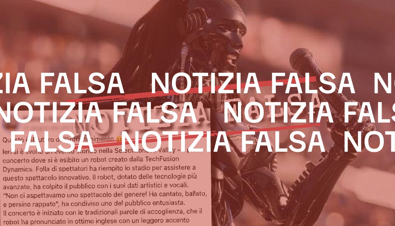 No, un robot non si è esibito in concerto nella Silicon Valley