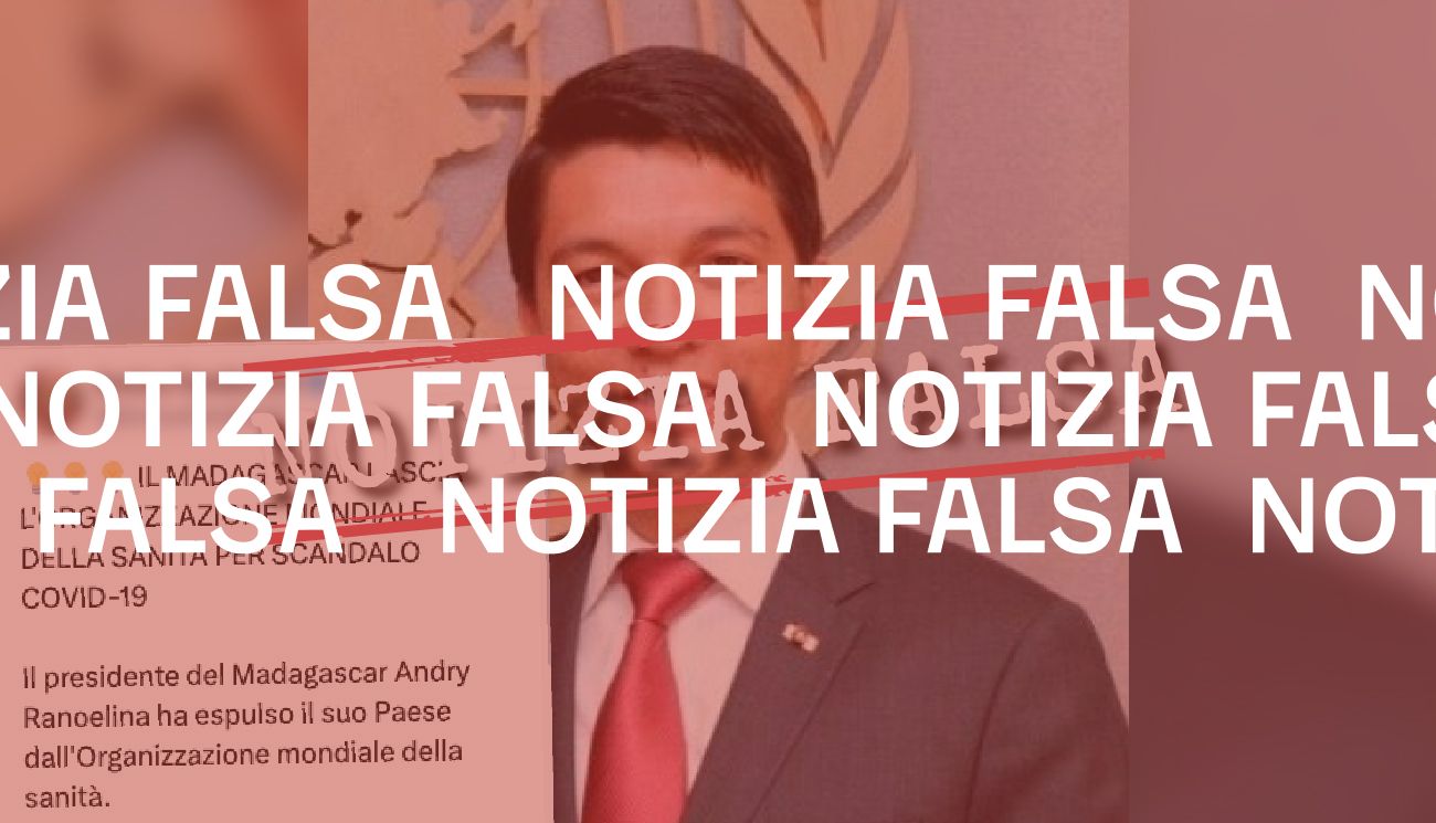 No, l’OMS non ha cercato di corrompere il presidente del Madagascar 