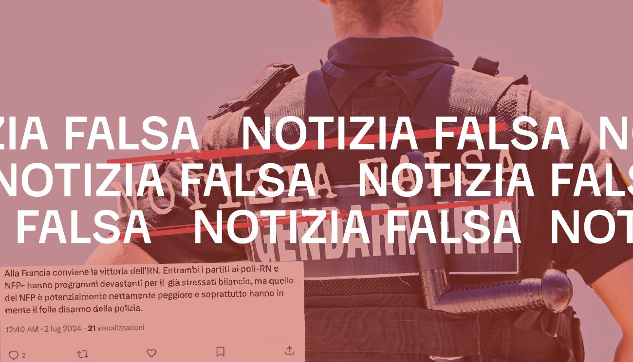 Il Front Populaire non chiede il «disarmo (parziale)» della polizia francese