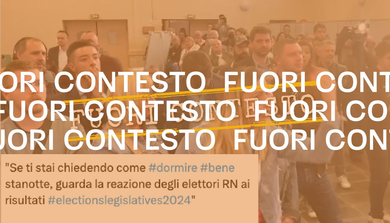 Questo video non mostra l&#8217;amarezza degli elettori del Rassemblement National per le elezioni legislative francesi del 2024