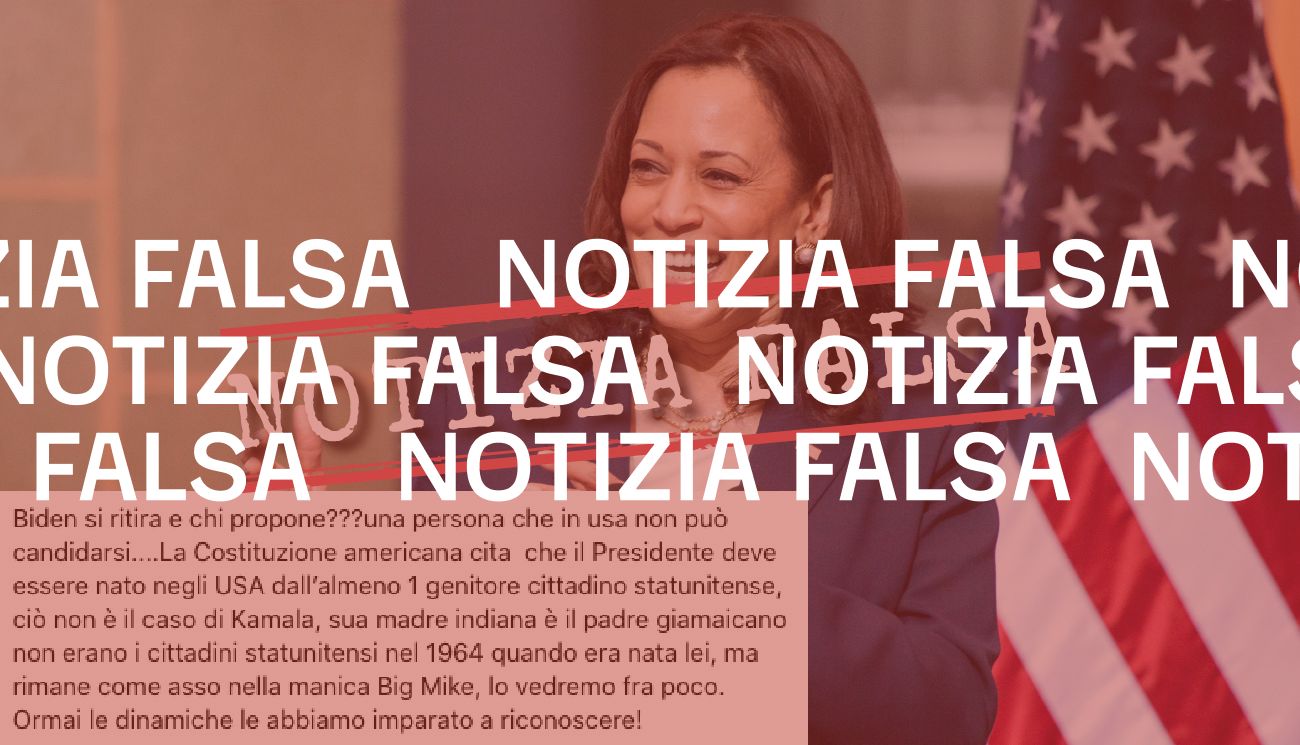 È falso che Kamala Harris non può candidarsi per diventare presidente degli Stati Uniti