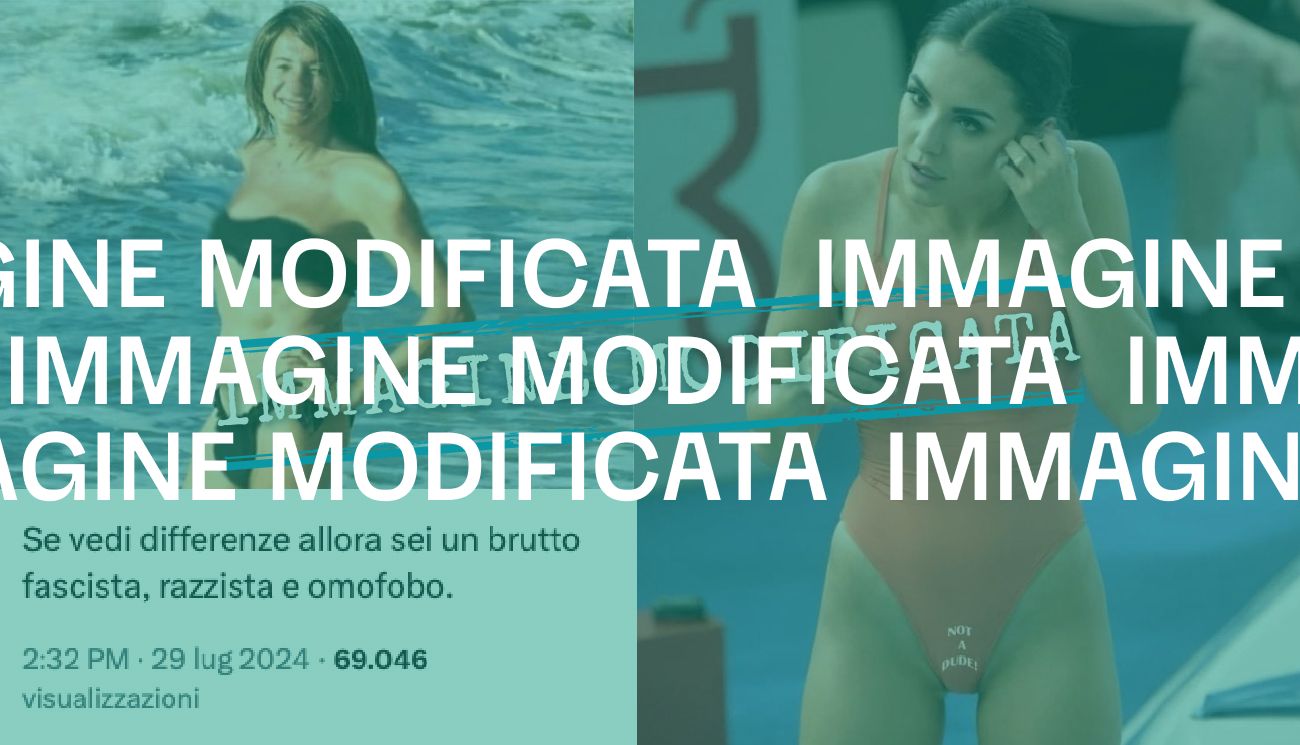 La foto di Vladimir Luxuria in bikini è stata modificata per diffondere propaganda transfobica