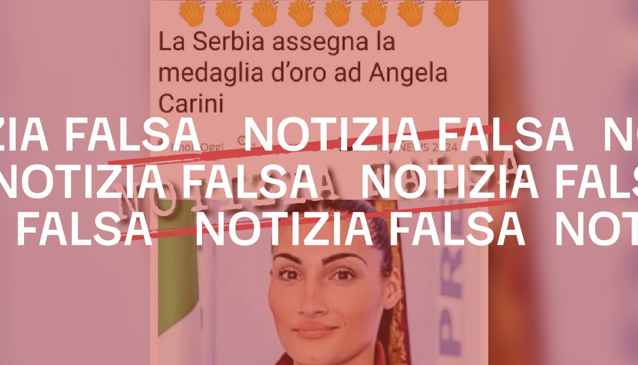 No, la Serbia non ha assegnato una medaglia d’oro ad Angela Carini