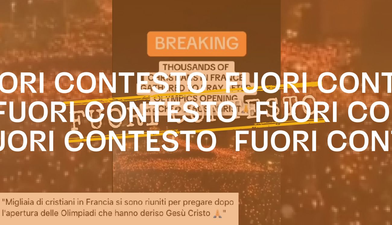 Questi non sono cristiani che per protesta pregano dopo la cerimonia di apertura delle Olimpiadi