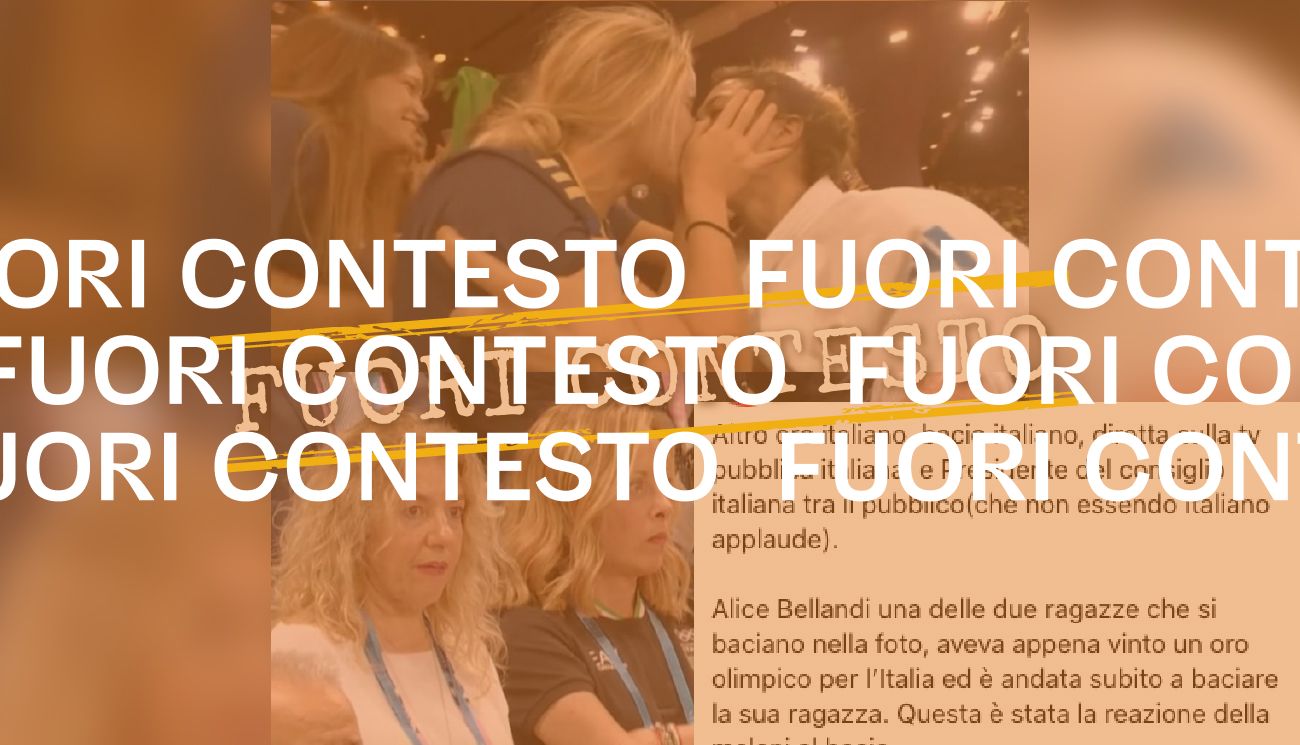 Questa non è la reazione disgustata di Giorgia Meloni al bacio tra la judoka Bellandi e la sua compagna