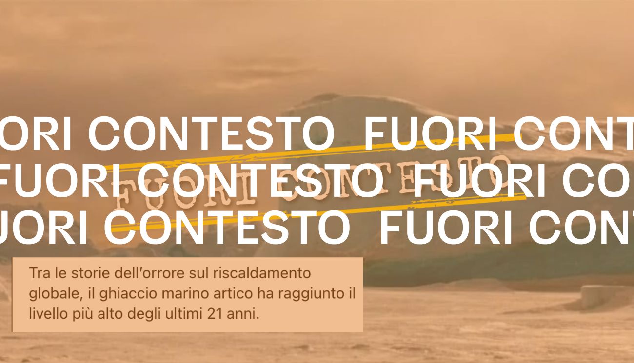 I dati non dimostrano che il ghiaccio marino artico ha raggiunto «il livello massimo in 21 anni»