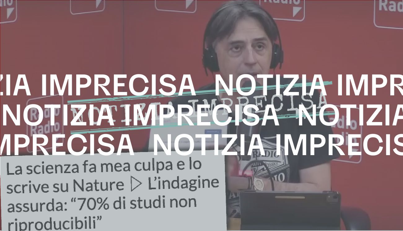 No, non è vero che la scienza ha fatto “mea culpa” sulla rivista Nature