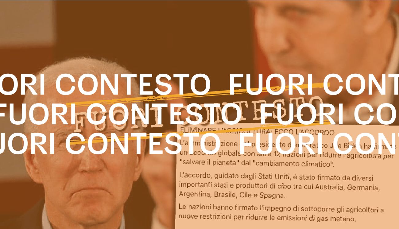 No, gli Stati Uniti e altri 12 Paesi non hanno firmato un accordo per «eliminare l’agricoltura»