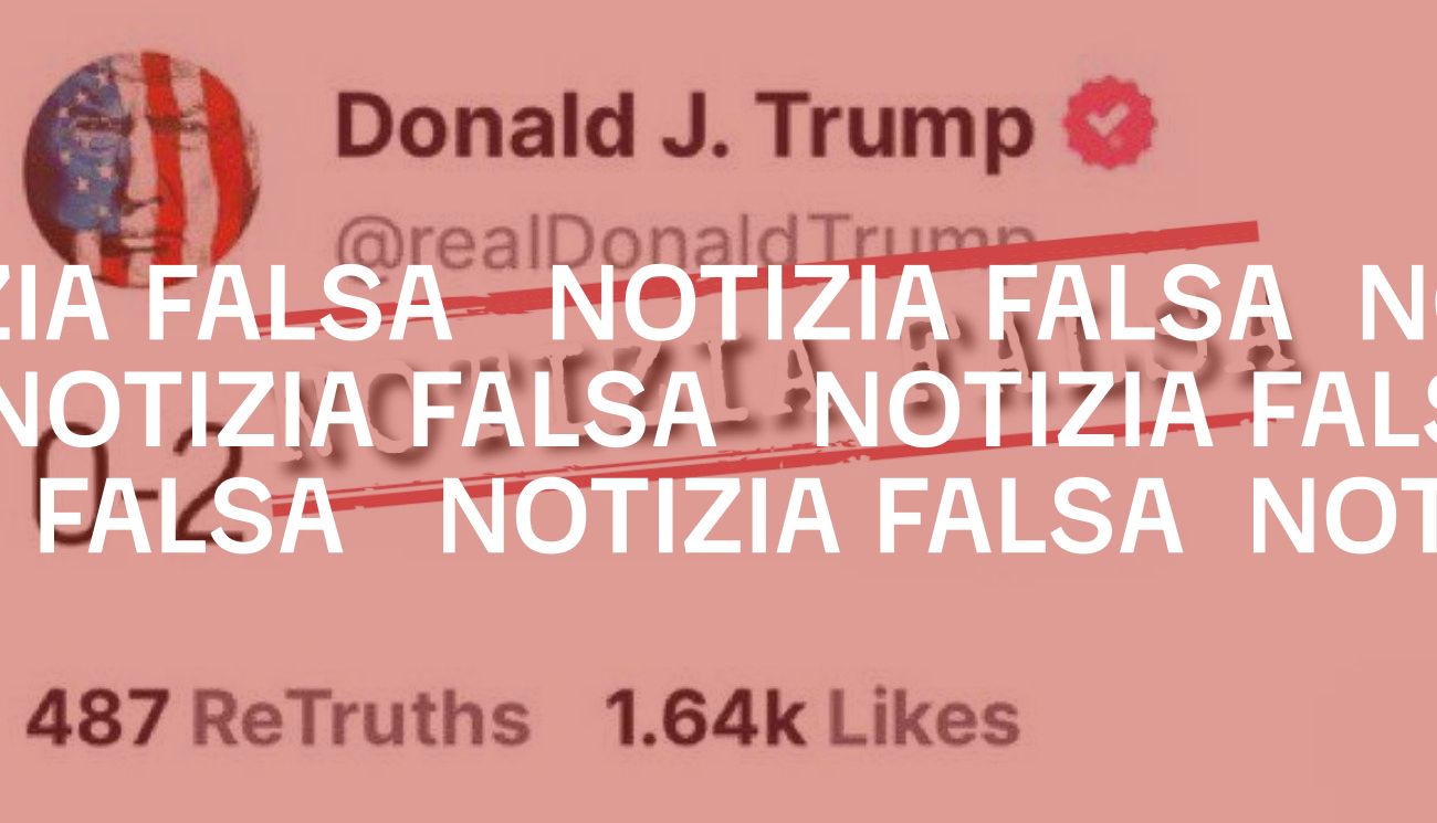 No, Trump non ha pubblicato il messaggio «0-2» dopo il secondo attentato nei suoi confronti