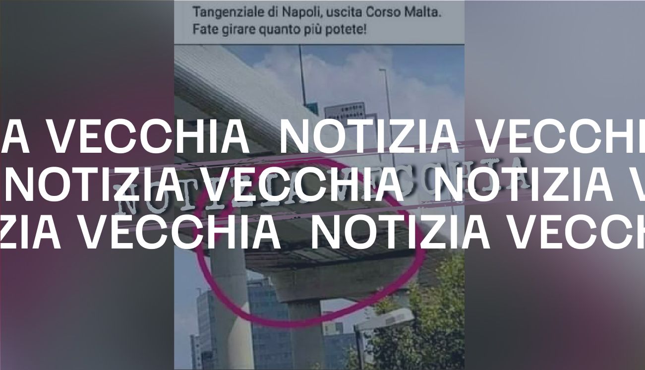 No, questa foto (del 2018) non mostra un viadotto danneggiato