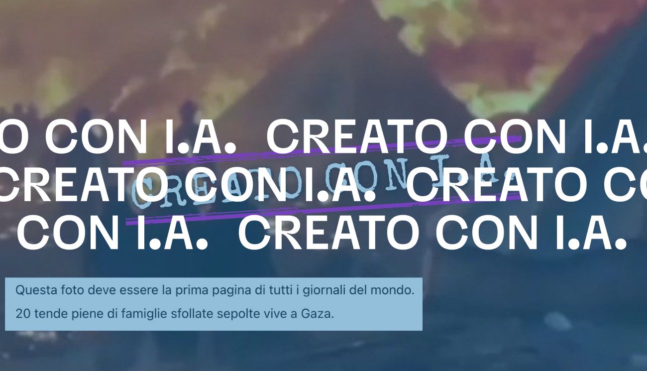 Queste tende in fiamme piene di profughi a Gaza non sono reali