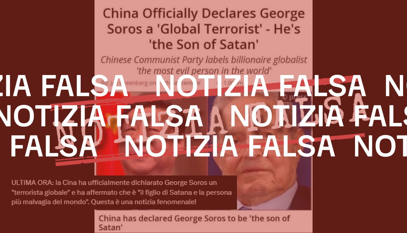 No, la Cina non ha dichiarato George Soros un «terrorista globale»