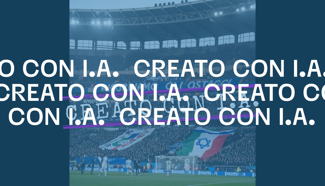 La foto dello striscione “ricordiamo gli ostaggi” durante la partita Italia-Israele è falsa