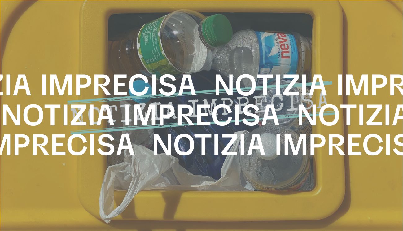 No, non occorre lavare i contenitori di plastica prima di differenziarli