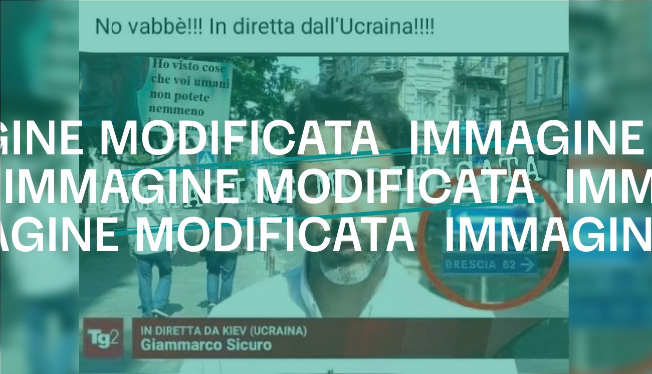 Non è vero che un giornalista Rai ha finto di essere collegato dall’Ucraina