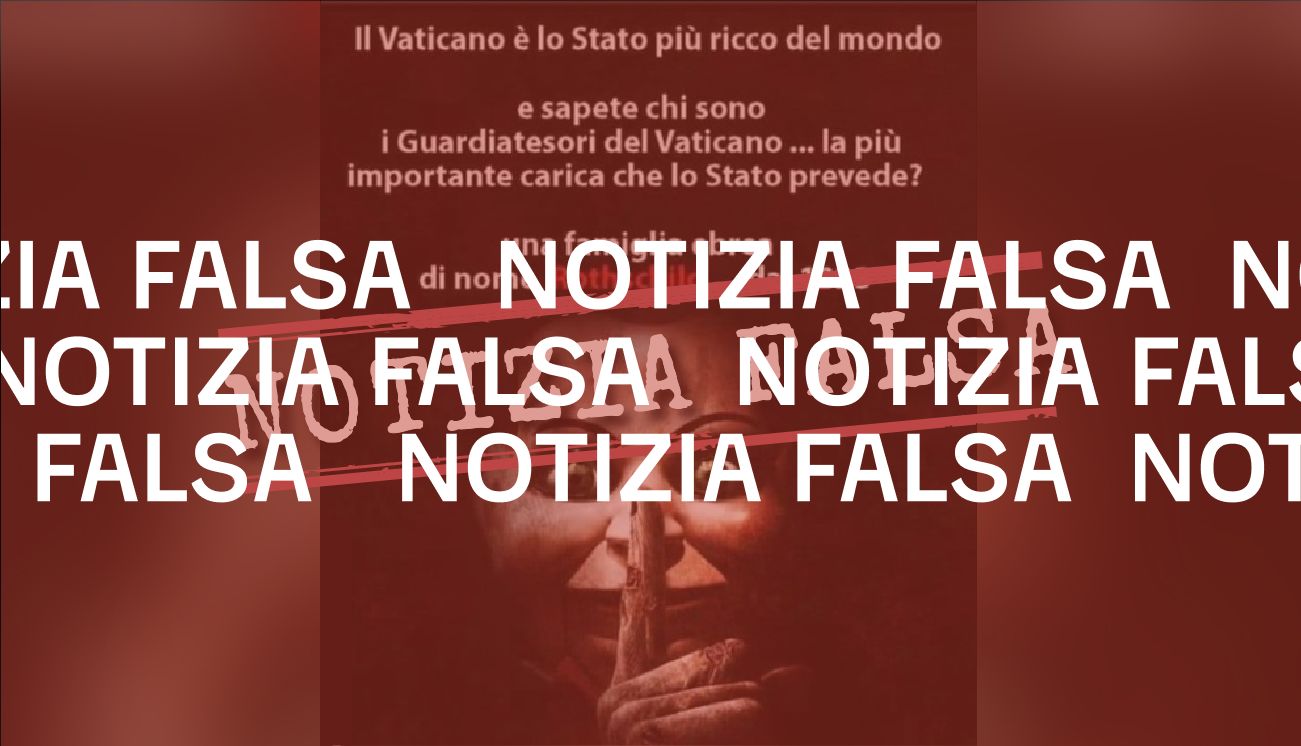 La carica dei “Guardiatesori del Vaticano” non esiste