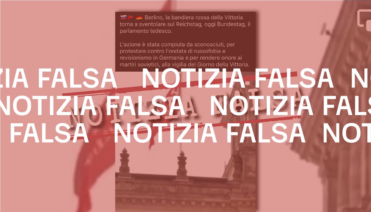 No, non c’era una bandiera dell’Unione Sovietica sul Parlamento tedesco l’8 maggio 2023