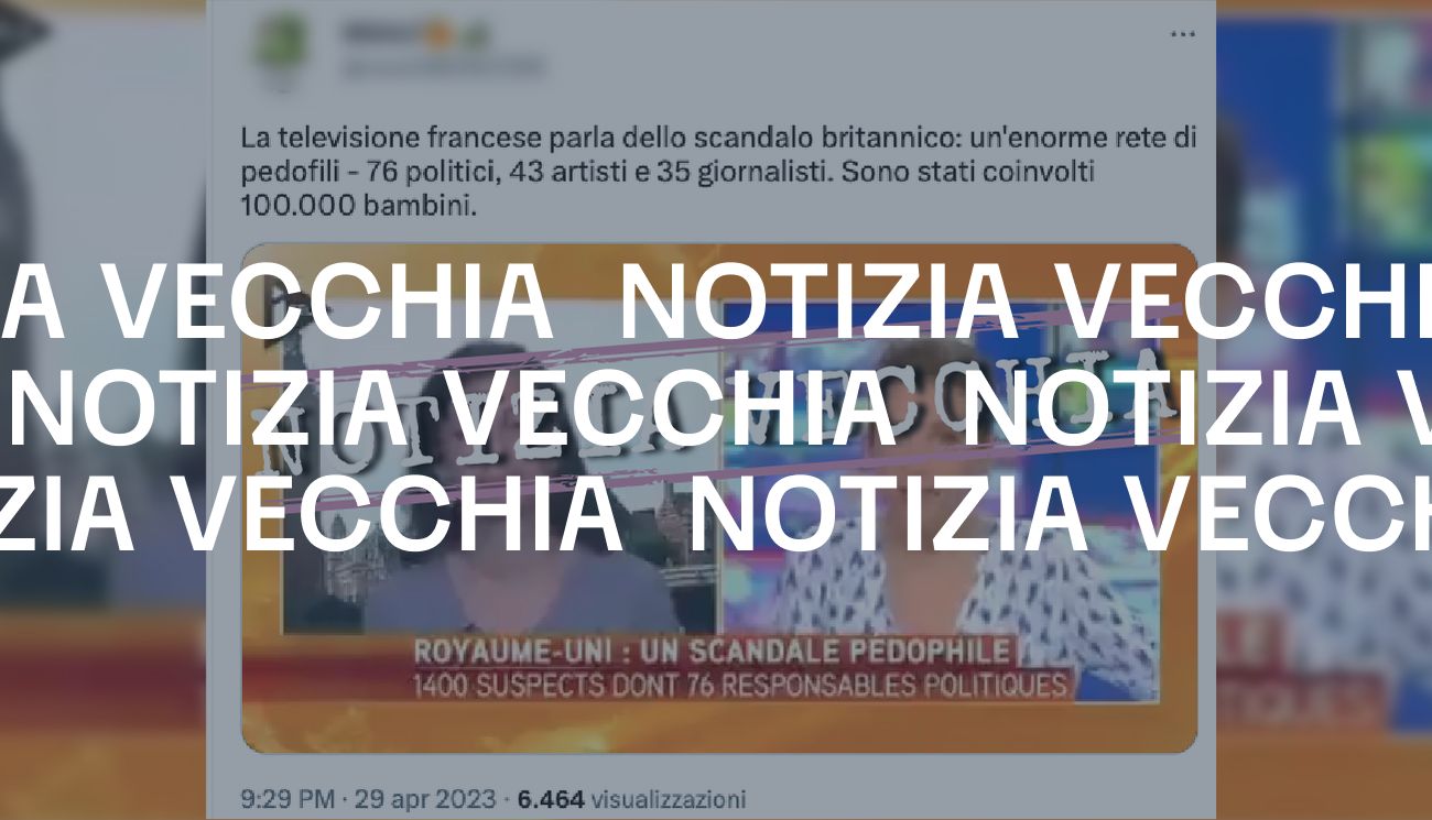 La notizia sui «pedofili» nel Regno Unito è del 2015