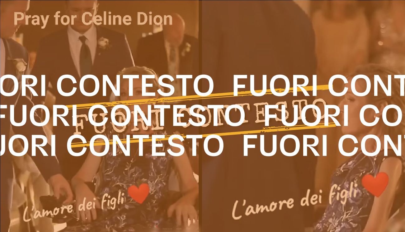 No, questo video non mostra Céline Dion in sedia a rotelle al matrimonio del figlio