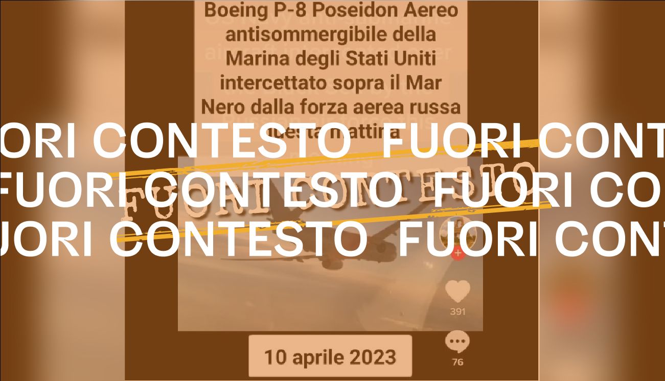 Questo video di un aereo militare Usa intercettato sopra il Mar Nero è del 2021