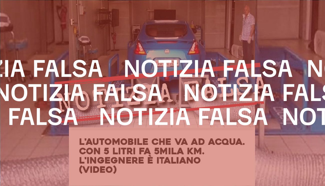 Non esiste un’automobile che «va ad acqua»