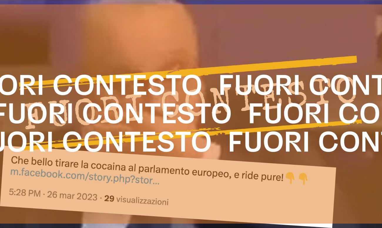 No, questo non è un deputato che sniffa una sostanza al Parlamento europeo