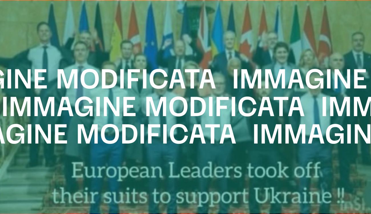 L’immagine dei “leader europei” che si tolgono la giacca in solidarietà all’Ucraina è falsa