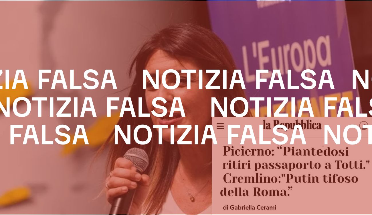 No, Pina Picierno non ha chiesto al ministro Piantedosi di ritirare il passaporto a Francesco Totti