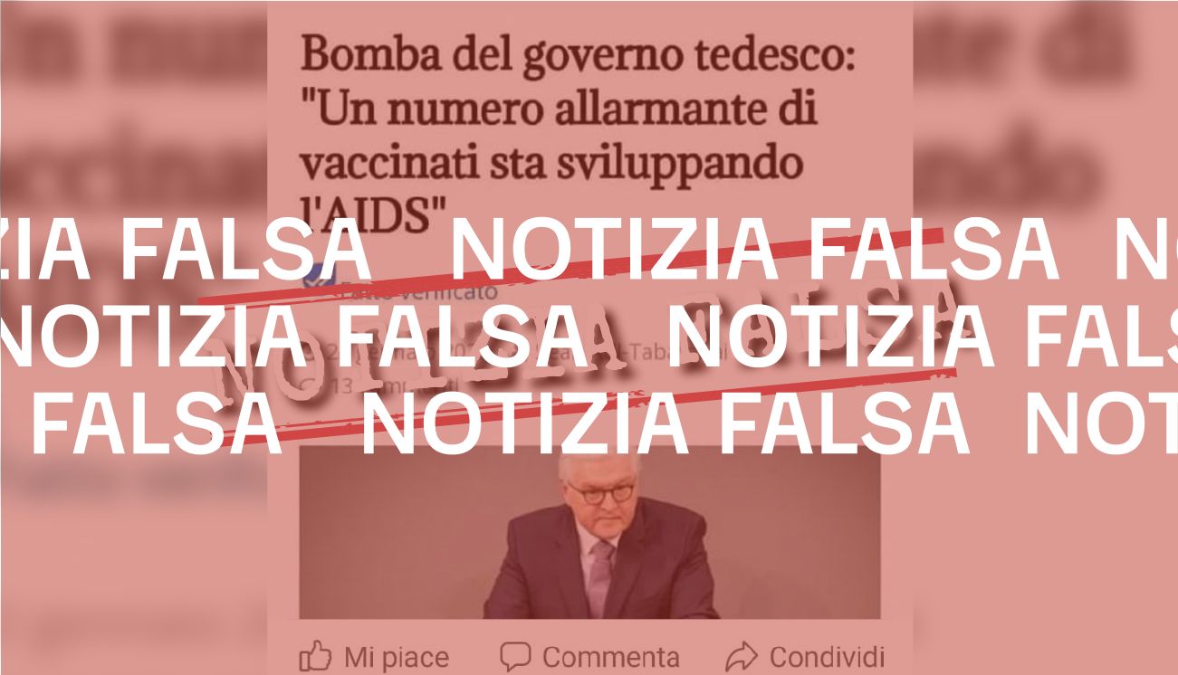 No, il governo tedesco non ha detto che i vaccinati «stanno sviluppando l’Aids»