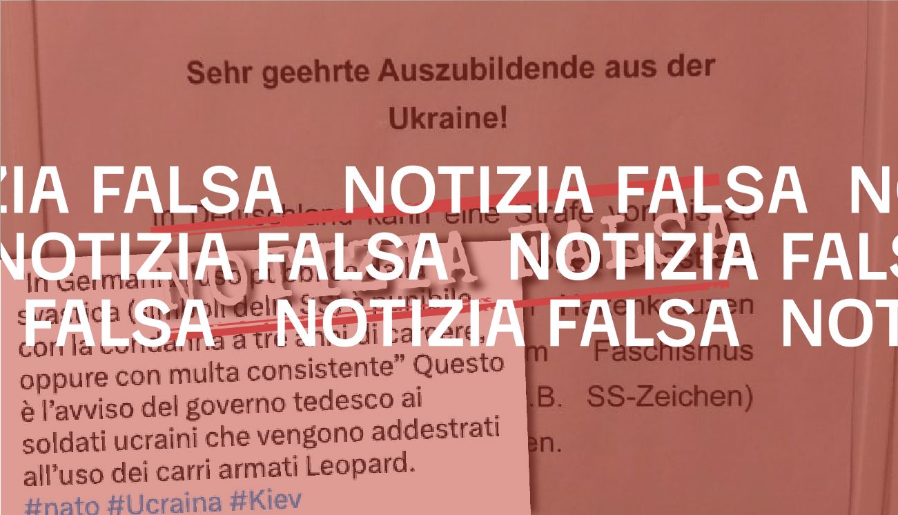 No, questo non è un avviso del governo tedesco ai soldati ucraini addestrati in Germania