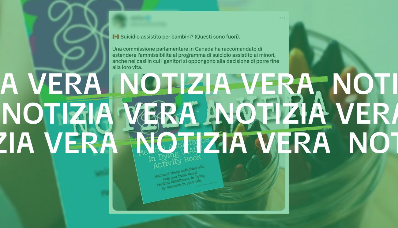 Sì, una commissione parlamentare in Canada ha raccomandato di estendere la morte medicalmente assistita anche ad alcuni minori