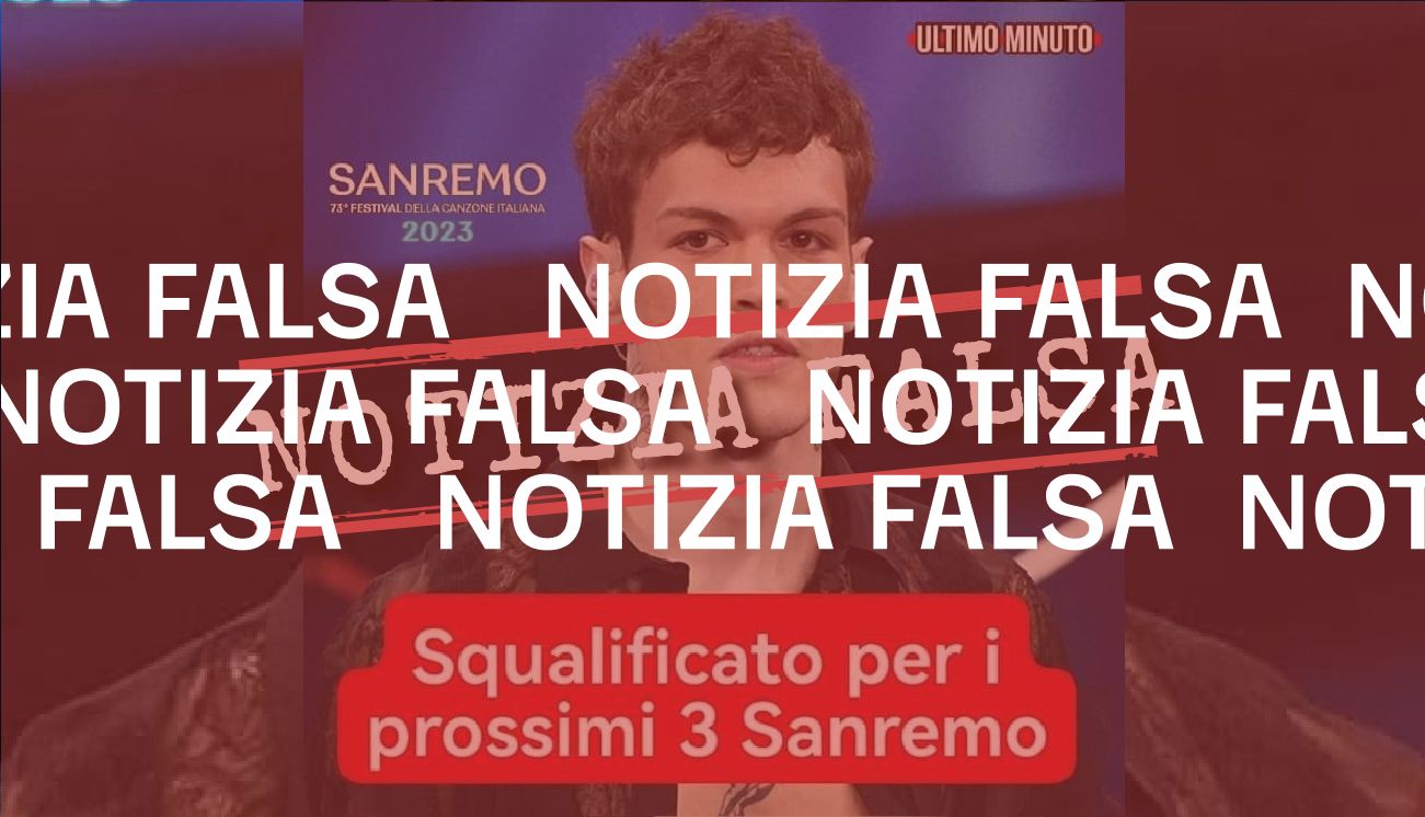 No, il festival di Sanremo non ha squalificato Blanco per tre anni