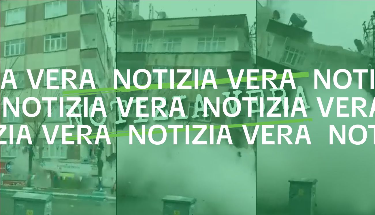 Sì, questo palazzo si trova in Turchia ed è realmente crollato a causa del terremoto