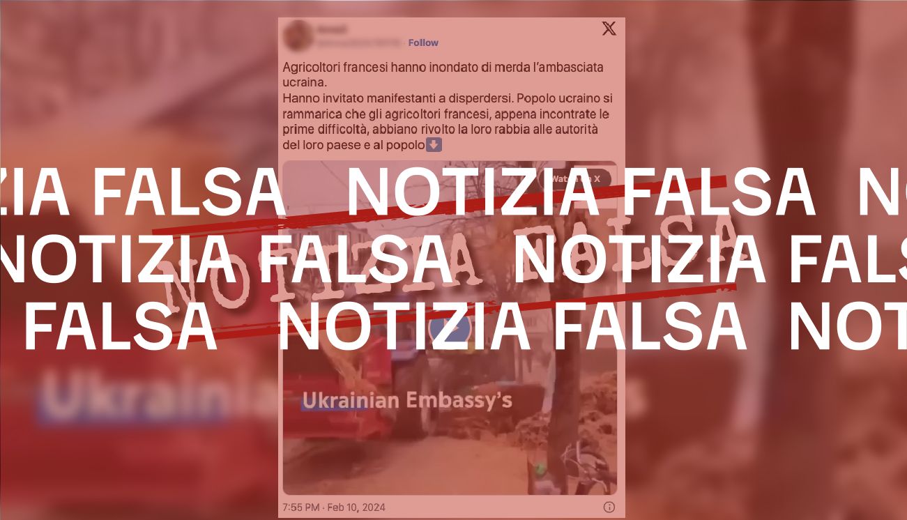 Euronews non ha pubblicato la falsa notizia della protesta degli agricoltori francesi contro l’ambasciata ucraina