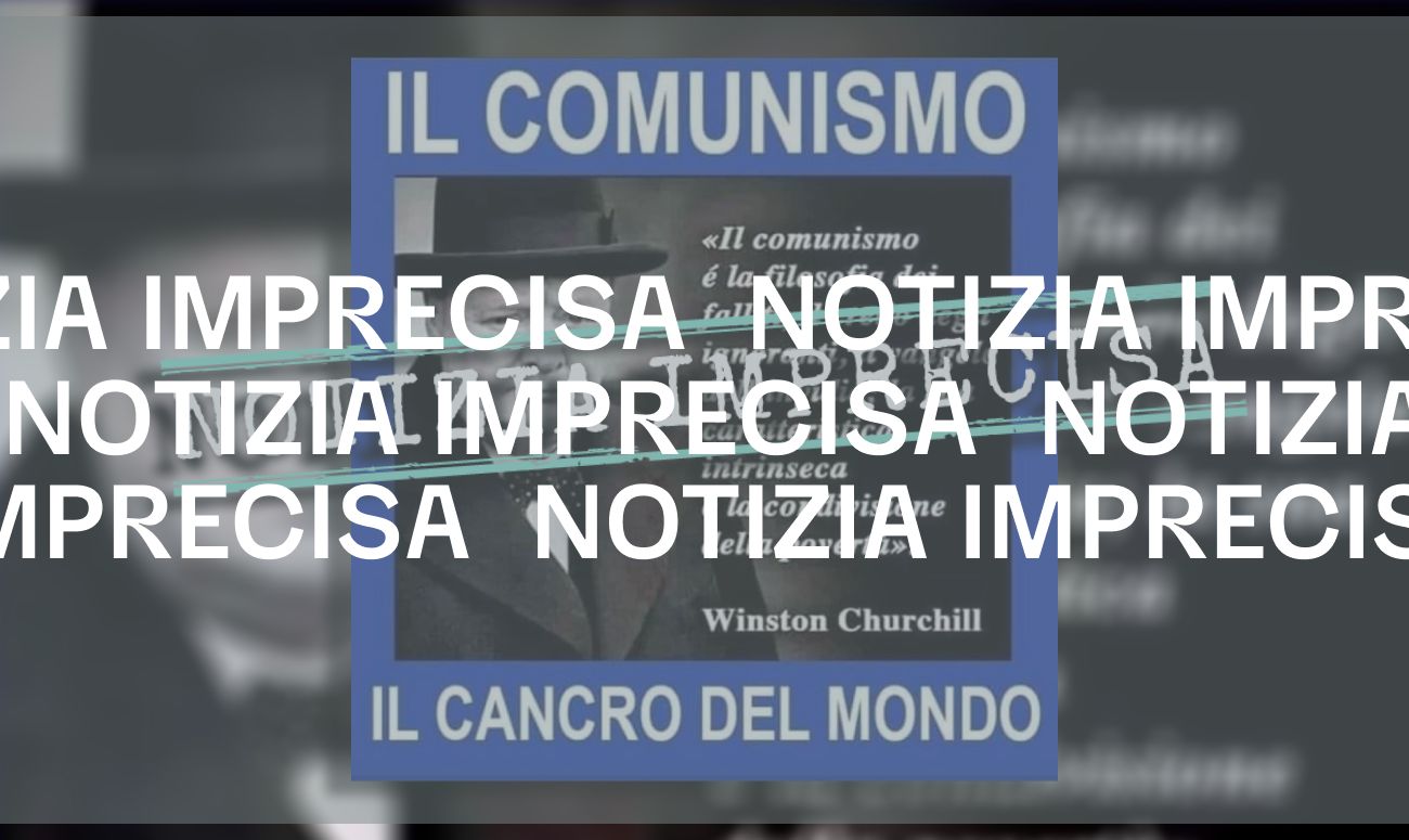 Churchill non ha affermato che «il comunismo è la filosofia dei falliti»