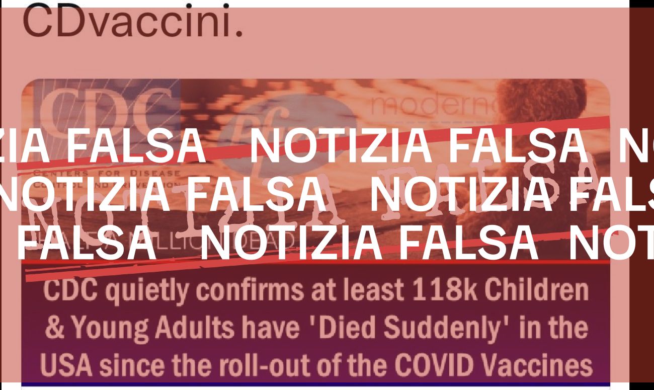 I Cdc non hanno confermato «silenziosamente» le morti improvvise di 118 mila giovani per i vaccini Covid