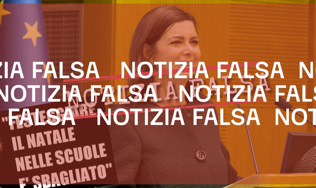 Laura Boldrini non ha detto che «festeggiare il Natale nelle scuole è sbagliato»