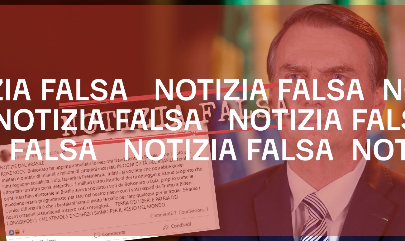 Bolsonaro non ha annullato le «elezioni fraudolente» del Brasile