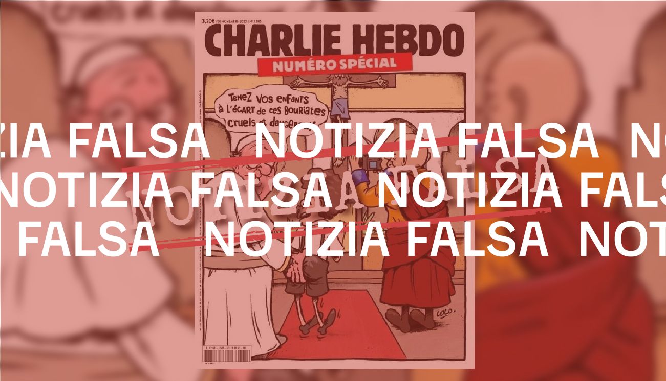 Questa copertina di Charlie Hebdo con il Papa è falsa